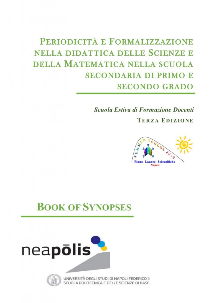 Prima pagina del Book of Synopses della Scuola Estiva per docenti 2019